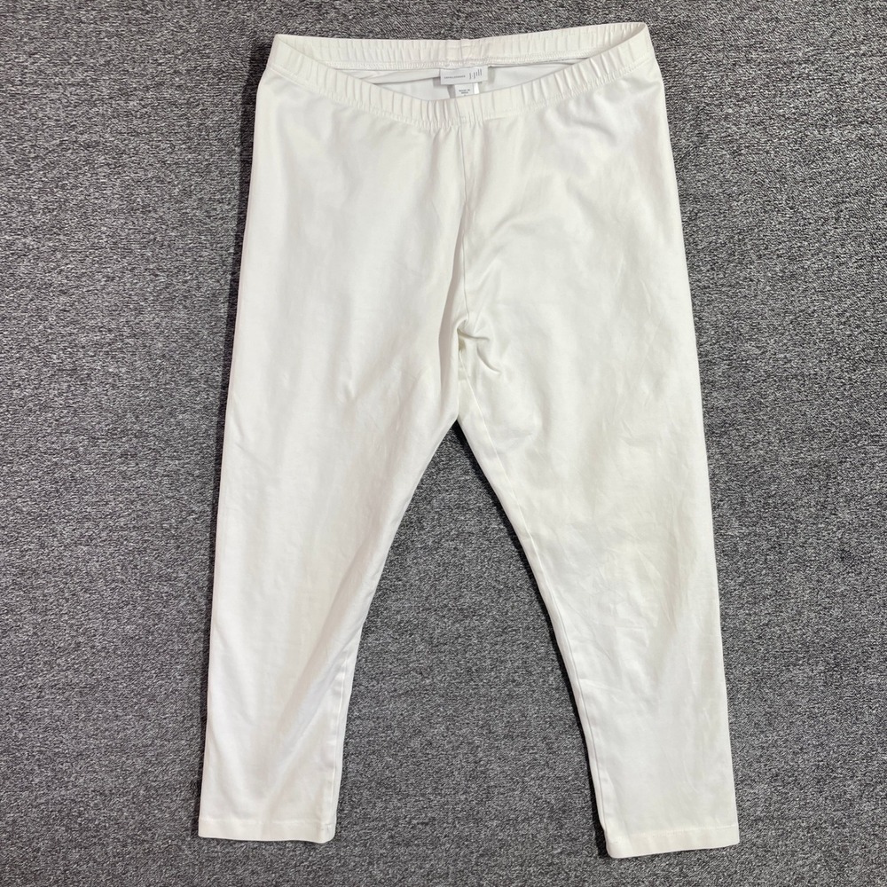 J. Jill Leggings Size S White Capri Pima Cotton Spandex Stretch